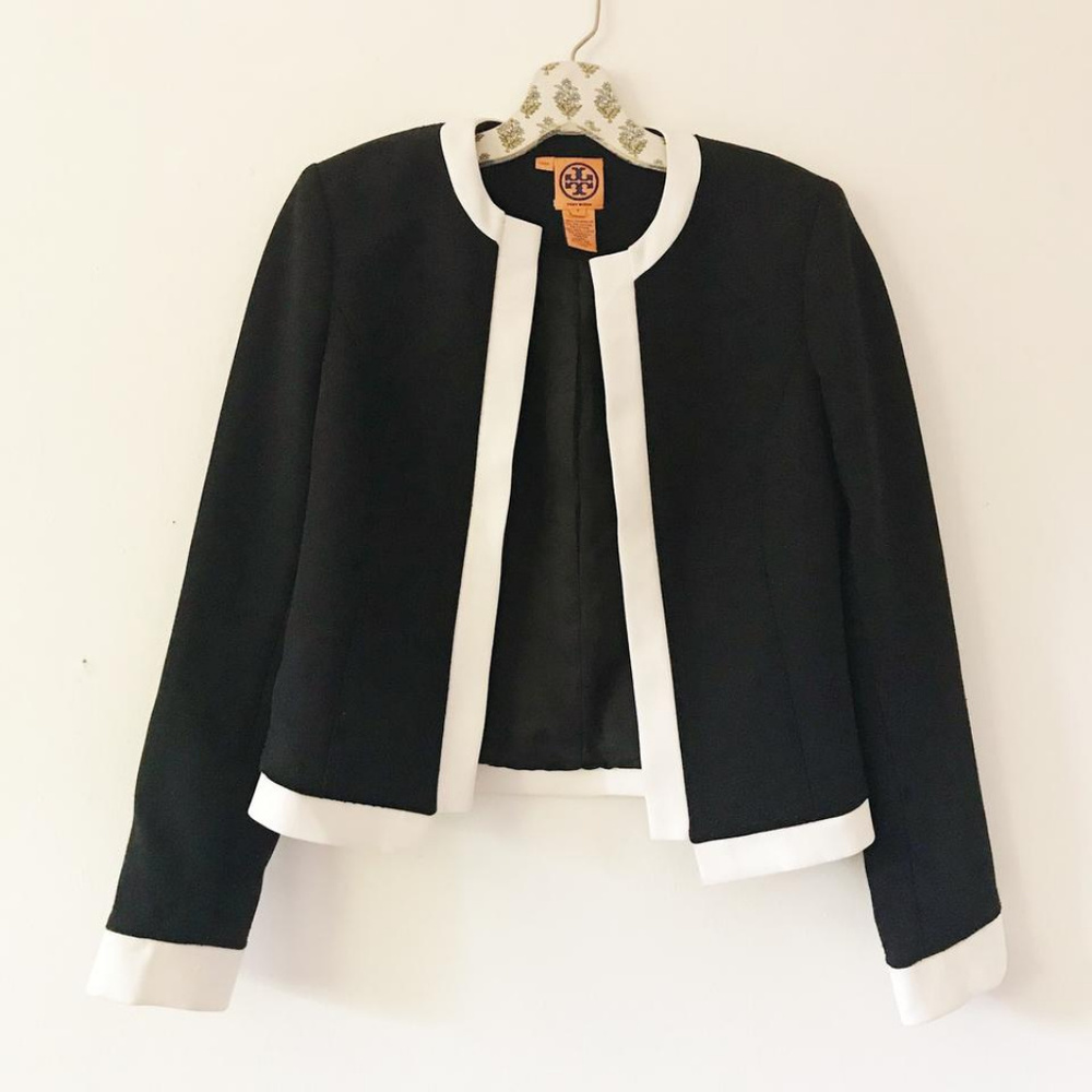 Tory Burch Black and White Wool With Blazer